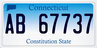 CT license plate AB67737