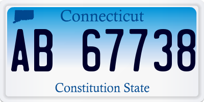 CT license plate AB67738