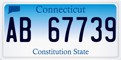 CT license plate AB67739