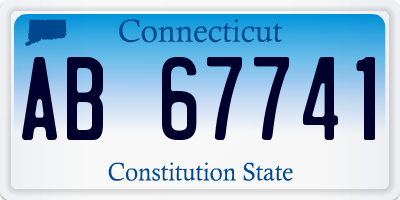 CT license plate AB67741