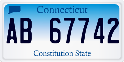 CT license plate AB67742