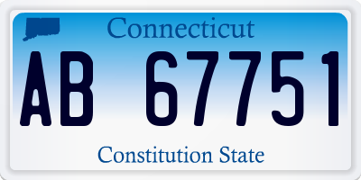 CT license plate AB67751