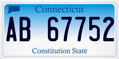 CT license plate AB67752