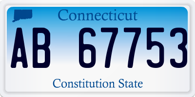 CT license plate AB67753