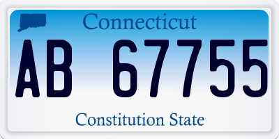 CT license plate AB67755