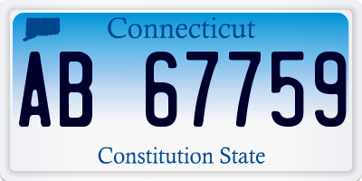 CT license plate AB67759