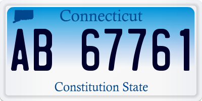 CT license plate AB67761