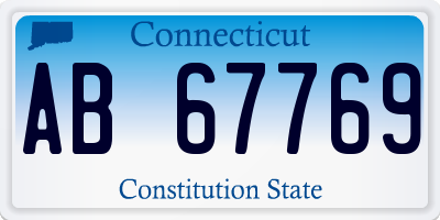 CT license plate AB67769