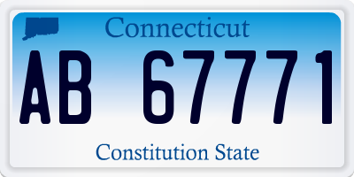 CT license plate AB67771