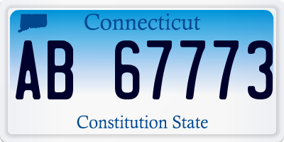 CT license plate AB67773