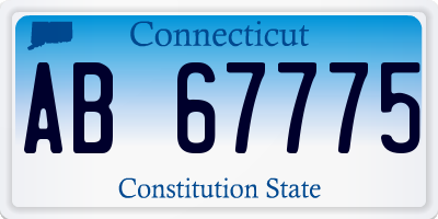 CT license plate AB67775