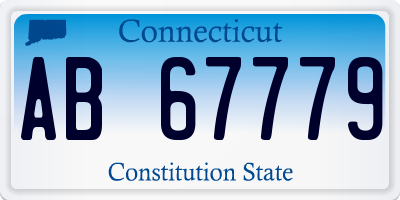 CT license plate AB67779