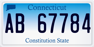 CT license plate AB67784