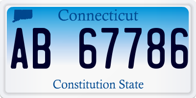 CT license plate AB67786