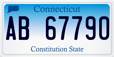 CT license plate AB67790