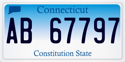 CT license plate AB67797