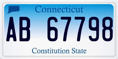 CT license plate AB67798