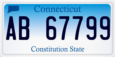 CT license plate AB67799