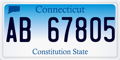 CT license plate AB67805