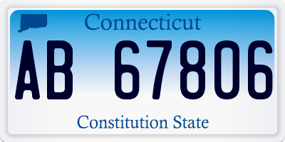 CT license plate AB67806