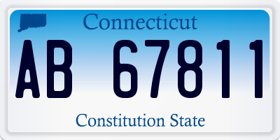 CT license plate AB67811