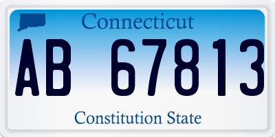 CT license plate AB67813