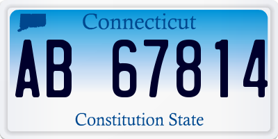 CT license plate AB67814