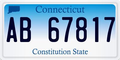 CT license plate AB67817