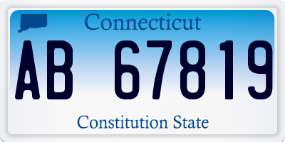 CT license plate AB67819