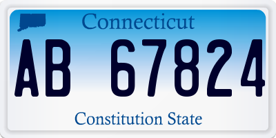 CT license plate AB67824