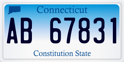 CT license plate AB67831