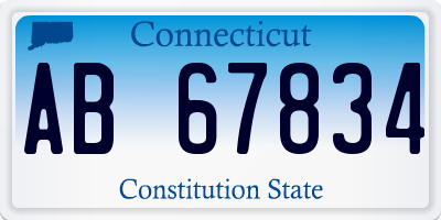 CT license plate AB67834