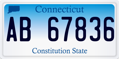 CT license plate AB67836