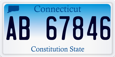 CT license plate AB67846