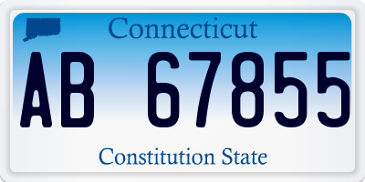 CT license plate AB67855