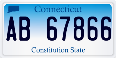 CT license plate AB67866