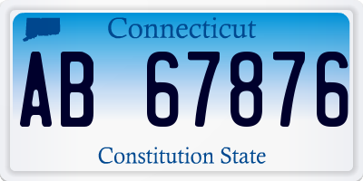 CT license plate AB67876