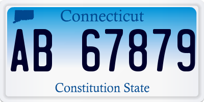 CT license plate AB67879