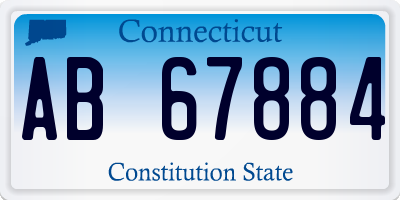 CT license plate AB67884