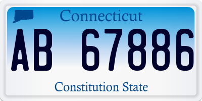 CT license plate AB67886