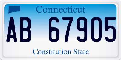 CT license plate AB67905