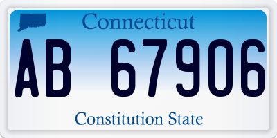 CT license plate AB67906