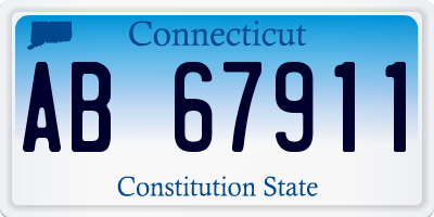 CT license plate AB67911