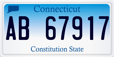 CT license plate AB67917