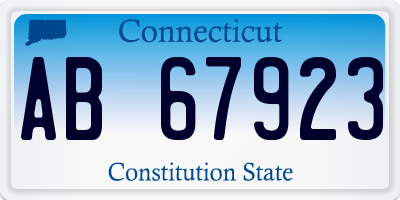 CT license plate AB67923