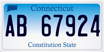 CT license plate AB67924