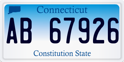 CT license plate AB67926