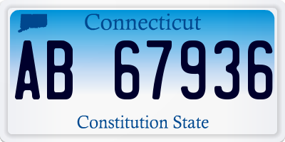 CT license plate AB67936