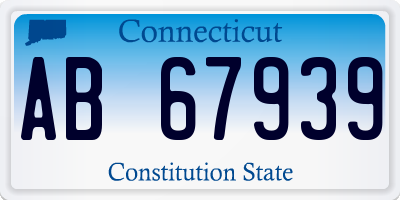 CT license plate AB67939