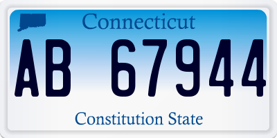 CT license plate AB67944